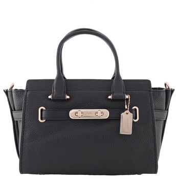 Coach Pebble Leather Swagger 27 Shoulder Bag 87295 LIBLK