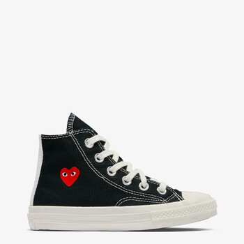 Play X Converse Kids Heart High Top Sneakers, Brand Size 31 (13Y) AZ-K502-001 Play X Converse Kids Heart High Top Sneakers, Brand Size 31 (13Y) AZ-K502-001