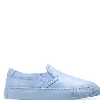 Common Projects Kids White Leather Slip On Sneakers, Brand