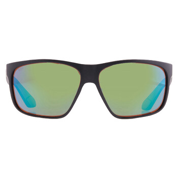 Green Mirror Polarized Glass Rectangular Men's Sunglasses 6S9128 912803 60