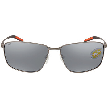 TURRET Grey Silver Mirror Polarized Polycarbonate Titanium Men's Sunglasses TRT 228 OSGP 63