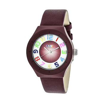 Atomic Maroon Dial Maroon Leather Watch CRACR3503 Atomic Maroon Dial Maroon Leather Watch CRACR3503