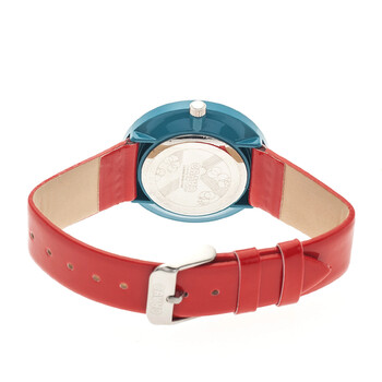 Prestige Silver Dial Red Polyurethane Watch CRACR3107