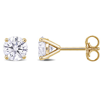 1 1 / 2 Ct Tw Lab Grown Diamond Stud Earrings 14K Yellow Gold (Certified) JMS011784