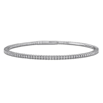 1 1/2ct tW Lab-Grown Diamond Bangle in 14k White Gold - 7 in JMS011918