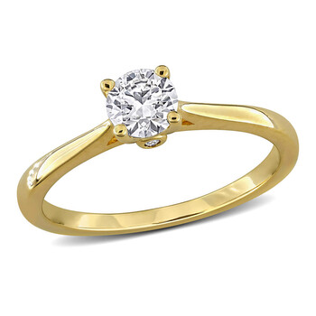 1/2CT TW Lab-Grown Diamond Solitaire Engagement Ring with Side Accents in Yellow Plated Sterling Silver JMS012031 1/2CT TW Lab-Grown Diamond Solitaire Engagement Ring with Side Accents in Yellow Plated Sterling Silver JMS012031
