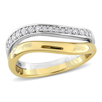 1/4CT TW Lab-Grown Diamond Swirl Ring in 14k Two-Tone Gold JMS012057 1/4CT TW Lab-Grown Diamond Swirl Ring in 14k Two-Tone Gold JMS012057