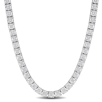 2 1/3 CT TW Lab-Grown Diamond Tennis Necklace in Sterling Silver - 20 in JMS012097