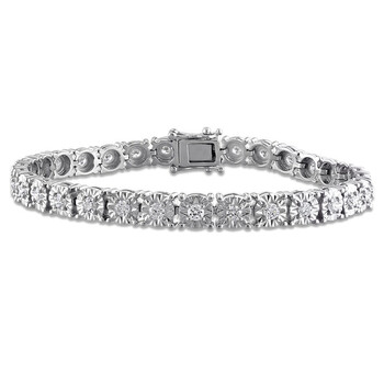 2ct TW Lab-Grown Diamond Tennis Bracelet in Sterling Silver - 7 in JMS011924 2ct TW Lab-Grown Diamond Tennis Bracelet in Sterling Silver - 7 in JMS011924