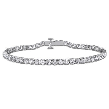 5 1/5ct TW Lab-Grown Diamond Tennis Bracelet in 18k White Gold - 7 in JMS011931