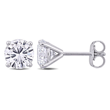 925 Sterling Silver Stud Earrings | Moissanite Square Stud Earrings - Real Square