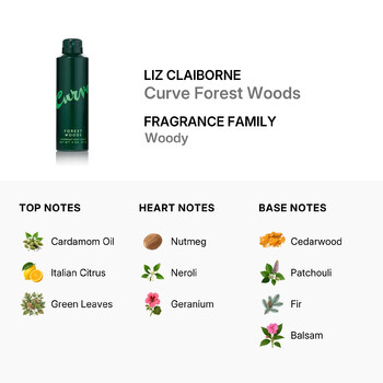 Curve Forest Woods / Liz Claiborne Deodorant & Body Spray 6.0 oz (170 ml) (M)