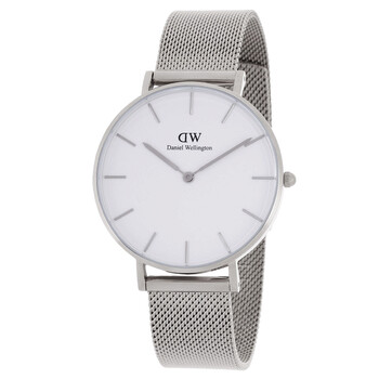 Daniel Wellington 腕時計 PETITE PRESSED STERLIN24 DW00100442 Petite Pressed Sterling - Small silver watch for women | DW