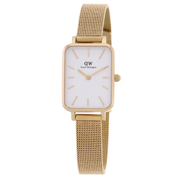 Daniel Wellington 腕時計 QUADRO PRESSED 20×26 DW00100431 Daniel Wellington Quadro Quartz Eggshell White Dial Ladies