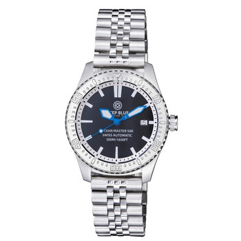 Ocean Master 500 Automatic Black Dial Men's 40 mm Watch OM500BLKBLUINNERBRCJUB