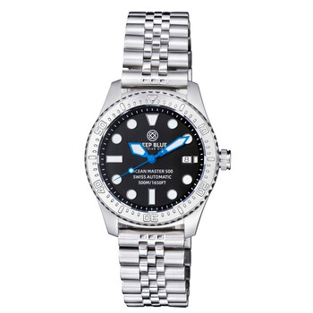 Ocean Master 500 Automatic Black Dial Men's 40 mm Watch OM500BLKBLURNDHRBRCLTJUB