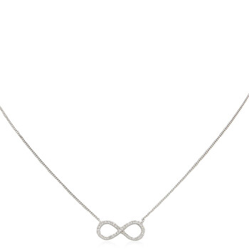 Swarovski Rhodium Plated Hyperbola Infinity Necklace 5687265