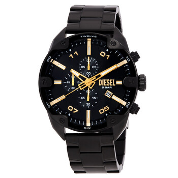 Diesel Mega Chief Black Ion-plated Stainless Steel Men's Watch