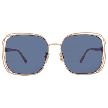 Dior Blue Oversized Sunglasses with Gradient Lenses DiorSignature S14F - Dior Oversized Gradient Blue Sunglasses  main image 4