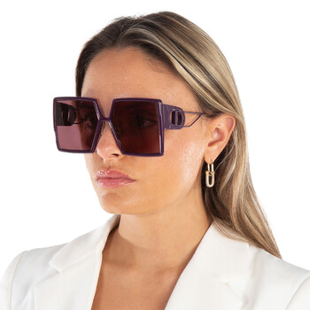 30MONTAIGNE SU Burgundy Square Ladies Sunglasses CD40030U 60D0 58