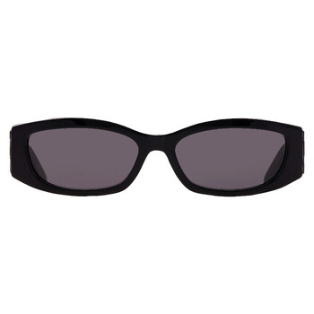 Saint Laurent Grey Rectangular Ladies Sunglasses SL M140/F 001 56