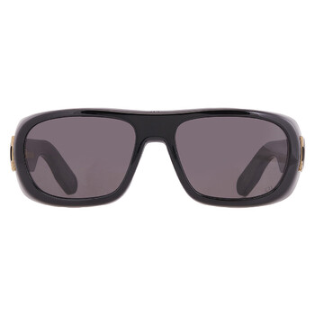 ?️ New Fendi FE40120I 01A Sunglasses - Shiny Black Frame, Smoke Lenses Fendi Smoke Wrap Ladies Sunglasses FE40120I 01A 57  main image 2