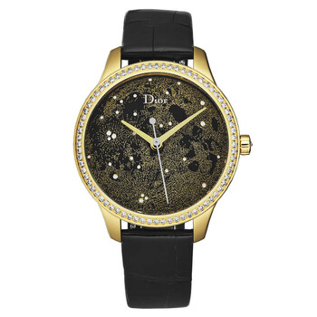 Montaigne Automatic Diamond Gold Dial Ladies Watch CD153550A001