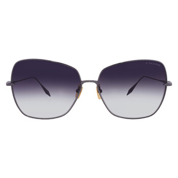 ZAZOE Dark Grey to Clear Gradient Butterfly Ladies Sunglasses DTS145-A-03