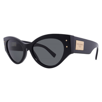 Dark Grey Cat Eye Ladies Sunglasses DG4480 501/87 53