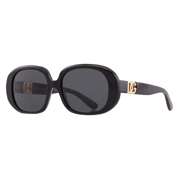 Dark Grey Oval Ladies Sunglasses DG4476 501/87 56