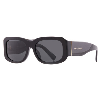 Dark Grey Rectangular Men's Sunglasses DG4503 501/87 57