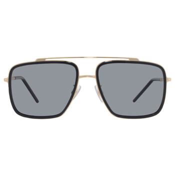 Polarized Grey Navigator Men's Sunglasses DG2220 02/81 57