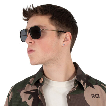 Polarized Grey Navigator Men's Sunglasses DG2285 02/81 60