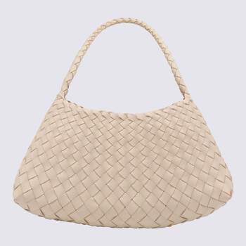 White Leather Rosanna Shoulder Bag 8943NATURAL