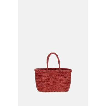 Woven Leather Basket Gora 8809POPPYRED