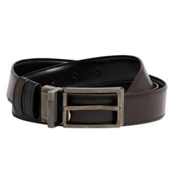 Reversible 30mm Smooth Leather Belt, Size 42"