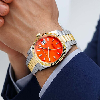 Marcel Automatic Orange Dial Men's Watch DX-2059-GG