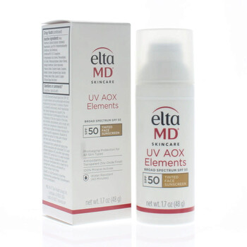 UV AOX Elements SPF 50 Tinted Face Sunscreen Water Resistant 1.7 oz Skin Care 827854010111