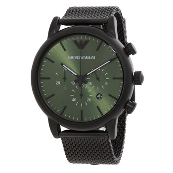 じゅんアルマーニオートマティックAR60053メンズマリオ Emporio Armani Mario Automatic Green Dial Men's Watch AR60053