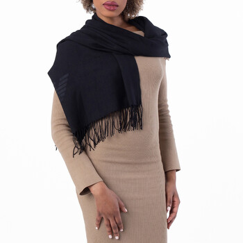 Eagle Print Fringed Scarf