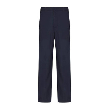 Emporio Armani Seersucker Pleated-Waist Chinos Pants, Brand Size