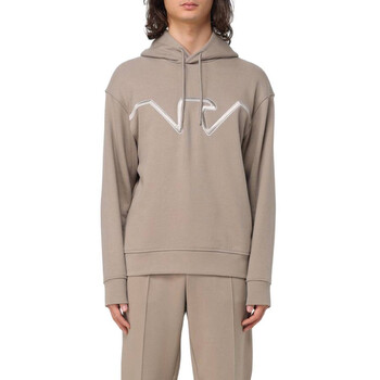 Emporio Armani Black Eagle Logo Jersey Hoodie, Size Small