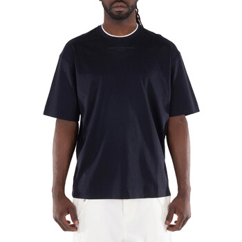 Tシャツ・カットソー EMPORIO ARMANI Men T-shirt Charcoal 6D1TM11JOCZ 0839 Emporio Armani Chimera Logo Embroidered T-Shirt, Size Medium