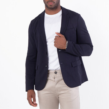 Navy Single-Breasted Jacket