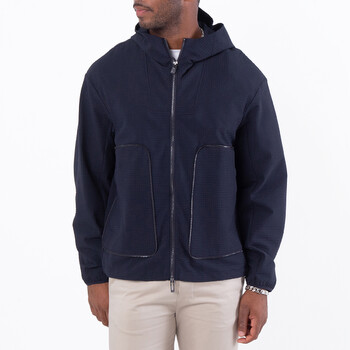 Emporio Armani Essentials Full-Zip Nylon Jacket with Stowaway Hood
