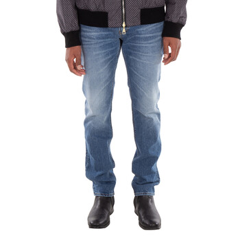 デニム・ジーパン BURBERRY JEANS BLUE COTTON DENIM JEANS Burberry Vintage Blue Straight Leg Cotton Denim Jeans, Waist