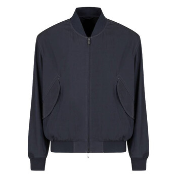 Emporio Armani Essentials Full-Zip Nylon Jacket with Stowaway Hood