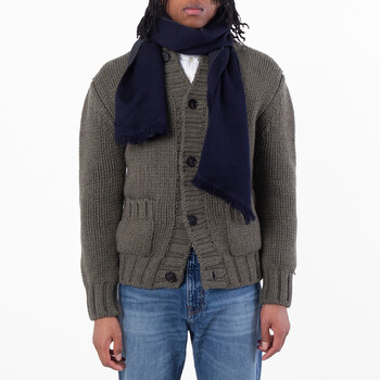 Wool Scarf With Jacquard Logo Lettering, Size One Size