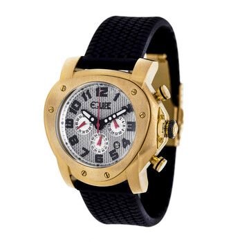 Grille Chronograph Silver Dial Black Rubber Men's Watch E209 Grille Chronograph Silver Dial Black Rubber Men's Watch E209