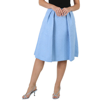 Moncler Ladies Blue 1952 Skirt In Polyester, Size Medium
